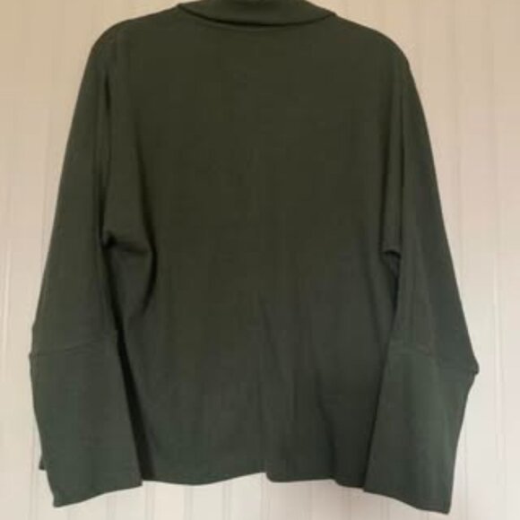 Pact Organic Cotton Women's Relaxed Blazer in Evergreen Heather, size S, NWT - Picture 6 of 9